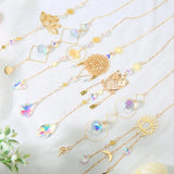 Popxstar  16 pcs Crystal Suncatcher, Colorful Suncatchers Sun Catchers Indoor Window Hanging Ornaments for Home Garden Ceiling Christmas