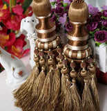 European Luxury Curtain Hanging Ball Straps Tied Rope Curtain Buckle Hook Tassel Strap Home Decor