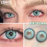 Popxstar  2Pcs Colored Contact Lenses Myopia Degree -0.00 to -8.00 Nature Blue Eyes Gray Makeup Soft Lens Green Eye Beauty Pupil