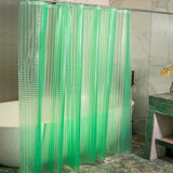 Popxstar Thick PEVA Clear Shower Curtain with 12Hooks Waterproof Bathtub Bathing Cover Mildewproof Modern Bathtub Partition Curtain