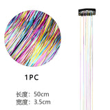 Popxstar Shiny Threads Glitter Hair Tinsel Kit Gold Silk Hair Glitter String Extensions Accessories for Women Headdress