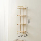 Popxstar  Floating Rectangular Shelf Wall Mounted Metal Framed With Wooden Floor For Wall Storage Display Household Items Home Decoration