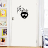 Popxstar Funny Toilet Sticker WC Sticker Bathroom Door Removable Sticker Washroom Art Wall Sticker Decal DIY Creative Home Decoration