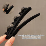 Popxstar Fashion Korean Style Bling Braided Hair Clip Fashion Hairpin Shiny Side Duckbill Clip Women Girls Sweet Cute Hair Accessories