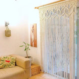 Handmade Cotton Rope Woven Curtain Tassel Tapestry Decorative Door Curtains Homestays Wall Creative Background Partition Curtain