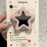Cute Flower Magnetic Phone Holder Star Scalable Mirror Bracket For IPhone17 Samsung Suitable Mag-Safe Desktop Lazy Grip Stand