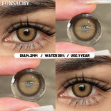 Popxstar  1 Pair Colorful Contact Lenses Natural Eye Makeup Contacts Lens for Eyes Korean Soft Lens Cosmetic Pupils Color Eye Len