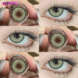 Popxstar [Free Gift] Color Contact Lenses for Eyes Brown Fashion Lenses Blue Color Eye Lenses Discounts Purple Y2K Lenses Colorcon