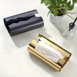 Popxstar  Stainless Steel Tissue Box Living Room Desktop Napkin Holder Table Decoration Tissue Case Storage Box  Kitchens Accessories