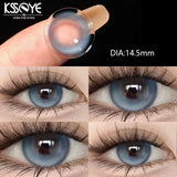 Popxstar  1 Pair New Colored Lenses for Eyes with Myopia Prescription Blue Eyes Contacts Lens Beauty Pupil Yearly Use Fast Shipping