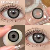 1 Pair Blue Color Contact Lenses Natural Brown Lenses Gray Beautiful Pupils for Eyes Women Cosmetics Eye Contacts Lens