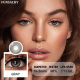 1 Pair Blue Color Contact Lenses Natural Brown Lenses Gray Beautiful Pupils for Eyes Women Cosmetics Eye Contacts Lens