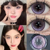 Popxstar 2PCS Colored Contact Lensee Myopia Green Natural Pupils Effect High Quality Lens With diopter Cosmetic Blue Twinkling Eye