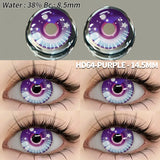Popxstar  Colored Contact Lenses 2pcs Purple Contact Lenses Anime Cosplay Contact Eye Lenses Halloween Beauty Makeup Color Lens