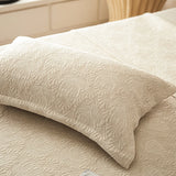 Popxstar  3Pcs Luxury Natural Cotton Linen Soft Comfortable Quilted Bedspread, Bed Cover, Mattress Topper, Bed Sheet, With Pillowcases