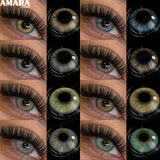 Popxstar  Fashion Colored Contact Lenses Natural Brown Eye Lens Gray Contact Eye Lenses Blue Lenses Contacts for Dark Eyes
