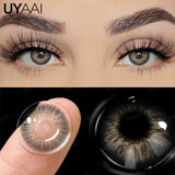 Popxstar  1 Pair Brown Natural Colored Eye Lenses Gray Fashion Lenses Blue Eye Lens Green High Quality Cosmetics Color Contacts