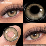 Natural Brown Eyes Lenses 2pcs Colored Contact Lenses for Eyes Blue Eye Contacts Gray Beauty Pupil Yearly Green Lenses