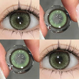 1 Pair Color Contact Lenses for Eyes With Diopters Prescription Green Eye High Quality Beauty Pupil New Free Shipping