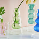 Popxstar Nordic Modern Double Wall Vase Creative Hydroponic Transparent Glass Vase Living Room Desktop Decor Art Ornament Home Decor