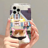 Popxstar Sunglasses Cat Dog Phone Case for iPhone 11 Case iPhone 16 15 14 13 12 Pro Max XR XS X 8 7 Plus SE Transparent Shockproof Cover