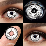 Cosplay Color Contact Lenses for Eyes Anime Eye Lens 1Pair White Black Lenses Contact Lenses Cosmetic Color Lens Eyes