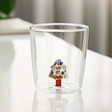 Popxstar 1pc Christmas Tree Mug Cute Cup Glass Cups  Glass Mug  Coffee Mug Home Decoration Christmas Gift Christmas Decoration 300ml