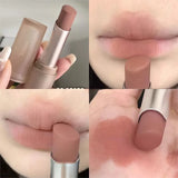 Popxstar Velvet Matte Lipstick Moisturizing Waterproof Lasting Nude Apricot Lip Tint Non-stick Cup Lip Gloss Lipstick Cosmetics Make Up