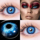 Popxstar  1 Pair Cosplay Contact Lenses Beautiful Pupil Eye Cosmetic Colorful Contact Lenses Halloween Yearly Eyes Contact Lens