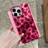 Popxstar  Pink Leopard Print Phone Case For iPhone 17 Pro Max Air 16 15 14 13 12 11 XS X XR 7 8 Plus 16E Shockproof Silicone Bumper Cover