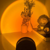 Popxstar Led USB Sunset Lamp Projector Home Decor Night Light Portable Mood Light For Bedroom Living Room Wall Photography Neon Lights