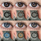 Popxstar  2pcs Black Contact Lenses for Eyes Natural Colored Contact Blue Eyes Lenses Korean Contacts Lenses Yearly Green Pupil