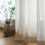 Japanese Curtains for Living Room Cotton Linen Gauze Balcony Bedroom Log Wind Window Screen Wabi Sabi Inspired Natural Drapes