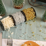 Popxstar 10M 3-8mm Beads Garland Pearl Strands Fish Chain Ribbon for Christmas Tree Wreath Gift Wrapping Decoration