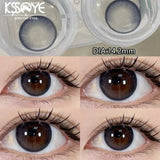 Popxstar  2Pcs Eyes Contacts Lenses for Men Women with Myopia Prescription Natural Black Color Lenses for Eyes Yearly Fast Shipping