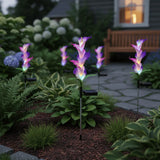 2pcs Colorful LED Solar Garden Light Automatic Color Changing Waterproof LED Garden Light for 1.2V/AA/600mAh