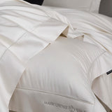 Popxstar  1200TC Egyptian Cotton Luxury Solid Color Hotel Style Satin Silky Bedding Set Duvet Cover Flat/Fitted Bed Sheet Pillowcases 4Pcs