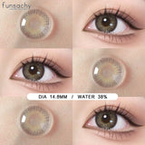 Popxstar  1Pair Natural Brown Gray Contact Lenses for Eyes Fashion Korean Eye Makeup Contacts Beautiful Pupil Yearly Cosmetics