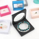 Popxstar PE Film Black Jewelry Storage Box 3D Packaging Case Gemstone Free Stand Floating Frame Membrane Ring Earrings Necklace Display