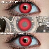 Popxstar  1Pair Candy Color Cosplay Contact Lenses for Eyes Pink Red Eye Makeup Contacts Yearly Pupils Green Halloween Softlens