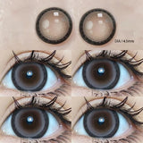 2pcs Color Lens With Degree Purple Contact Lense Korea Natural Blue Contact Lens Beauty High Quality Contact Lense Yearly