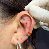 Popxstar  1 Sheet  Ear Tattoo Sticker Waterproof Lasting Temporary Tattoo