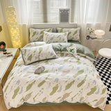 Popxstar  High-quality Home Pure Cotton Bedding Set 100% Cotton Skin-friendly Queen Duvet Cover Set with Sheets Comforter Cover Pillowcase