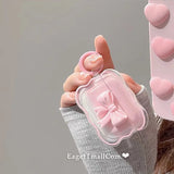 Popxstar 3D Bow Wave Case for Apple AirPods 1 2 Case Pink Floral Girls Cover for AirPods  Pro Wireless Box With Keychain
