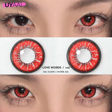 Popxstar  1 Pair Halloween Colored Pupils for Eyes Cosplay Red Lenses Anime Purple Lenses Colorful Blue Eye Contacts Yellow Lenses