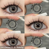 Popxstar New 1pair Colored Contact Lenses for Eyes Brown Contacts Lenses Fashion Blue Eyes Lenses Yearly Korean Gray Contacts