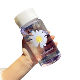 This Summer Cute Little Chrysanthemum Water Cup Comes in Two Styles  Frosted and Transparent  with A Handle for Easy Carrying