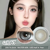 Popxstar  -(2pcs)1Pair Myopia Color Contact Lenses for Eyes Fashion Prescription Lenses Beauty Pupils Blue Green Brown Grey Lenses