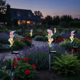 2pcs Colorful LED Solar Garden Light Automatic Color Changing Waterproof LED Garden Light for 1.2V/AA/600mAh