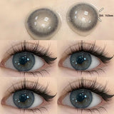 Popxstar  2Pcs Blue Eye Korean Lenses Fashion Anime Color Contact Lenses for Eyes With Diopters Prescription Beauty Pupil Makeup